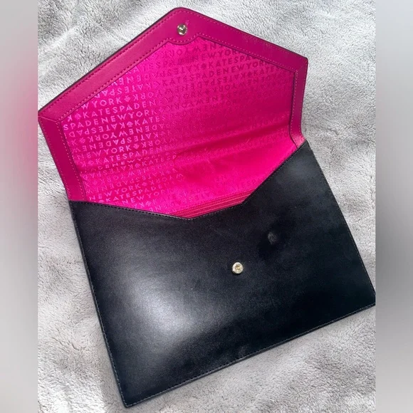 Kate Spade Black Envelope Clutch - Picture 4 of 8